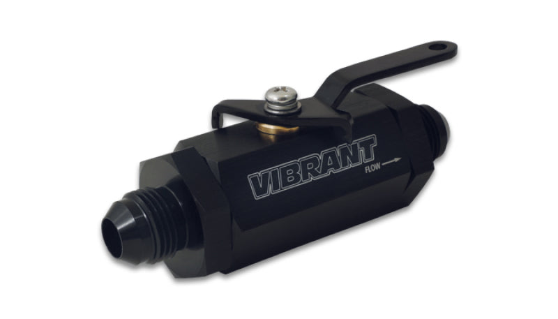 Vibrant  4AN to  4AN Male Shut Off Valve   Black