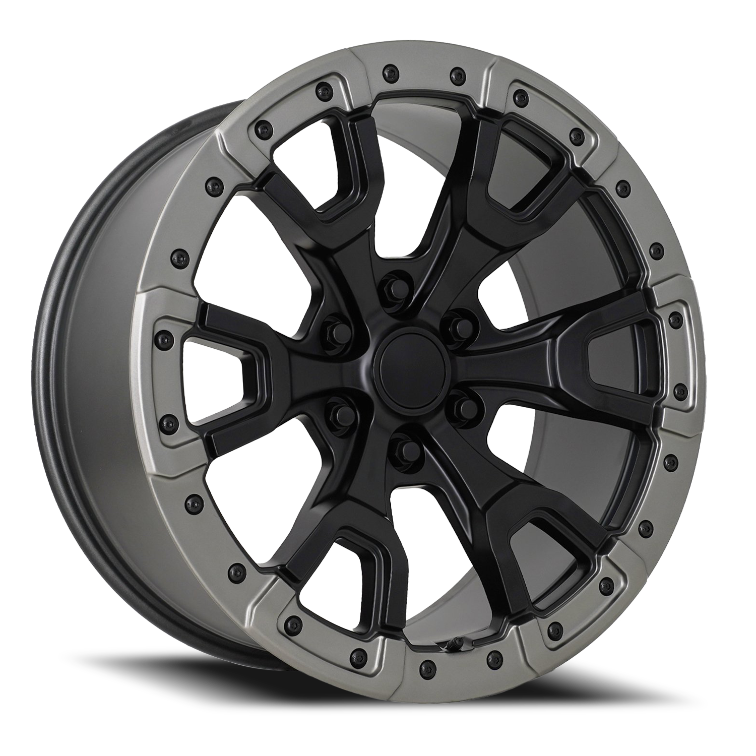 Ford Bronco Raptor Replica Wheels Satin Black/Gray Ring Factory Reproductions FR 99