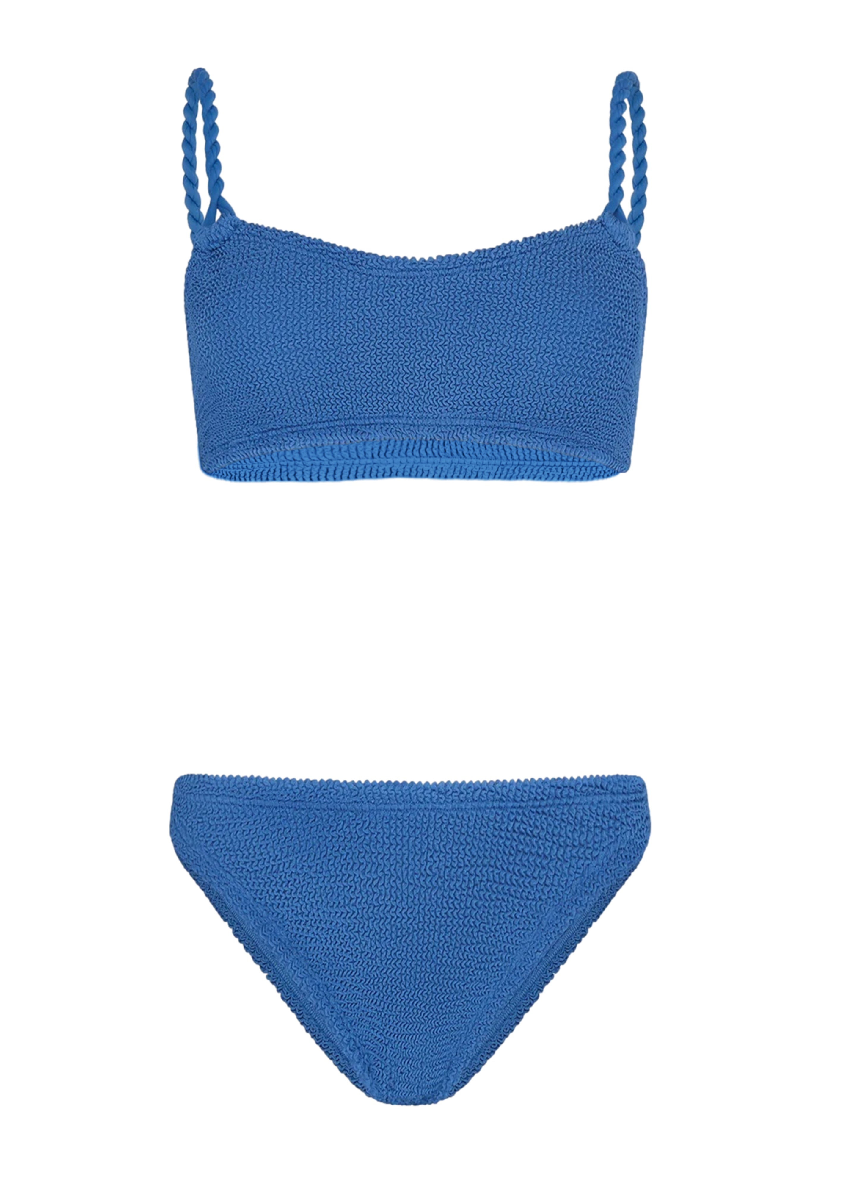 HUNZA G Phoebe Bikini Metallic Denim