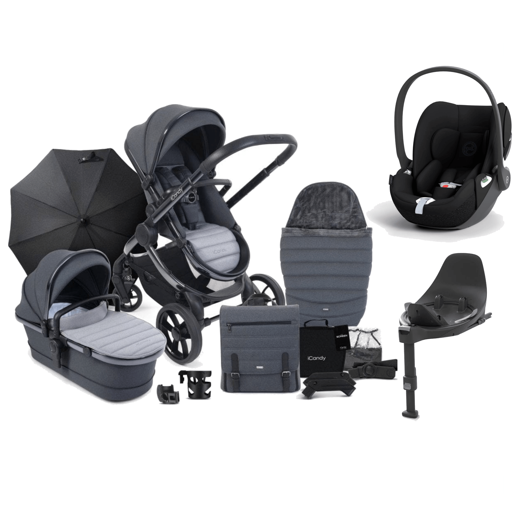 iCandy Peach 7 Cybex Cloud T Complete Travel System Bundle   Truffle