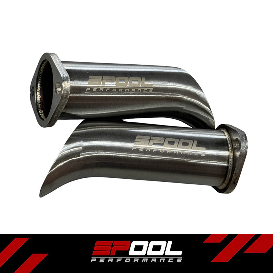 SPOOL PERFORMANCE Spool Teardrop Exhaust Turn Down Pipes / Dump Tubes   Infiniti Q50 Q60 RZ34 [VR30]