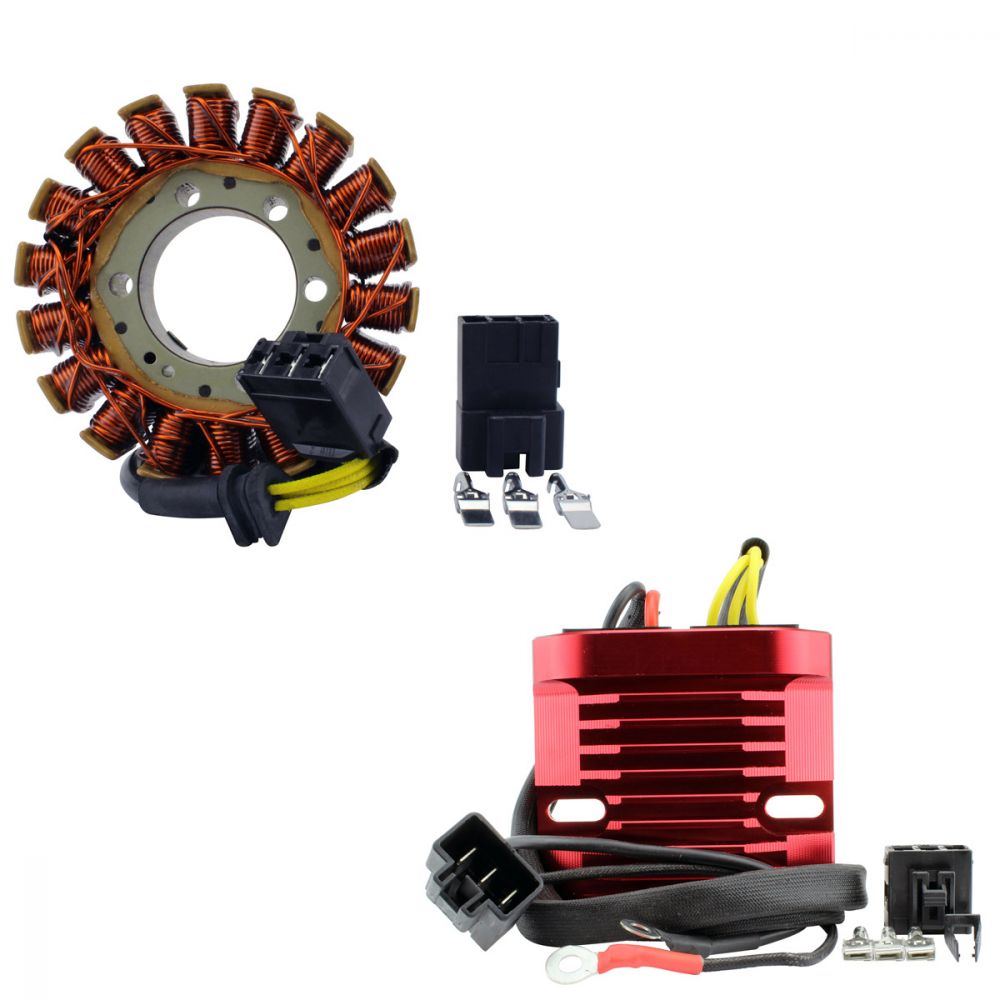 RMStator Generator Stator Kit With Machined Aluminum Mosfet Regulator For 2001 2004 Honda CBR600F4i
