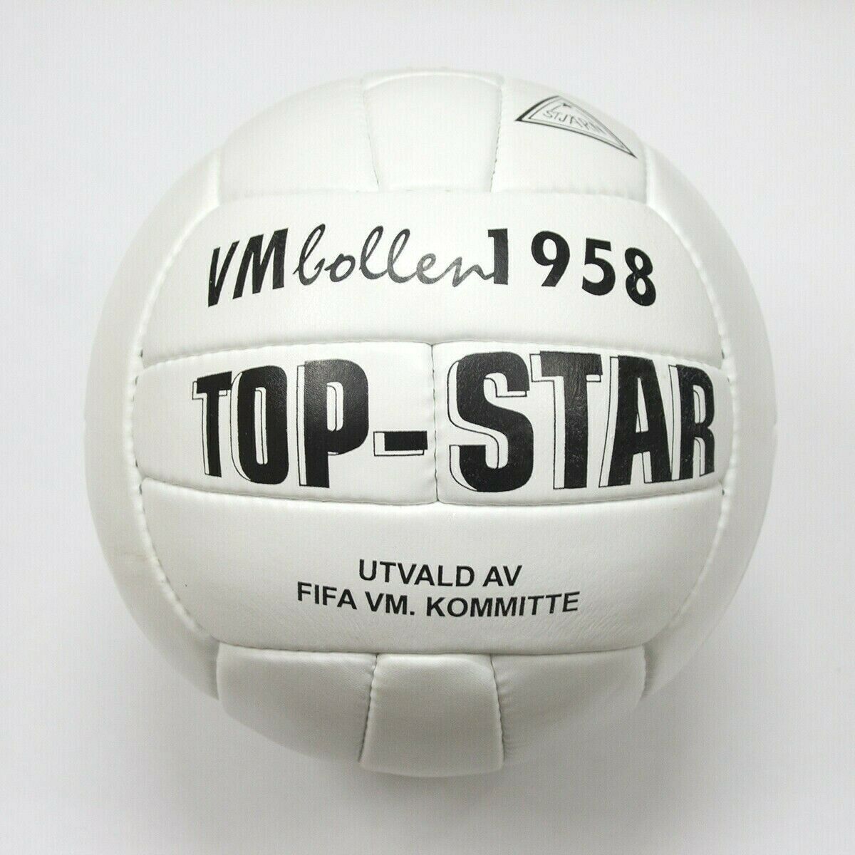 MEX ANTIQUES Top Star VM Bollen   1958 FIFA World Cup Ball   GENIUNE LEATHER SIZE 5   White
