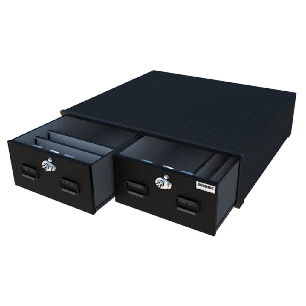 TruckVault 2 Drawer Base Line for Ford Bronco Combination Lock 2 Even Width Drawers