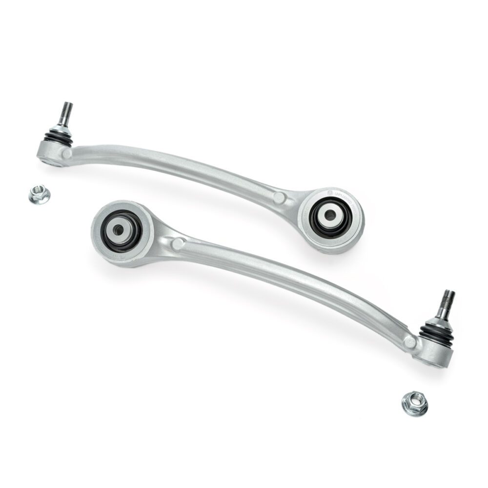 UNPLUGGED PERFORMANCE UP MSMX 385 1.1 Front lower fore link control arms with spherical bushings left/right for TESLA Model S Plaid 2021+