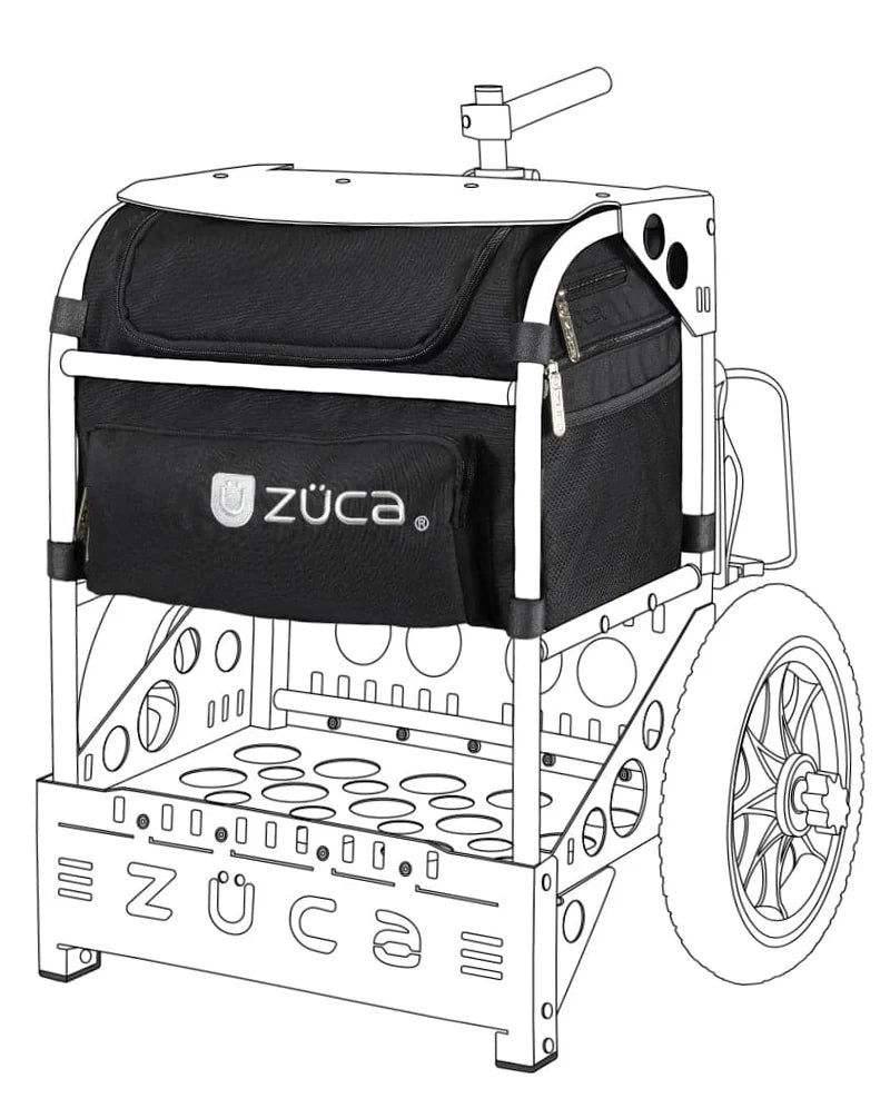 Zuca Transit Disc Golf Cart Insert Bag   Black