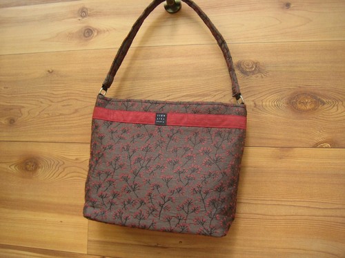 STATE BAGS Lill Studio Purse Allie Boutique Bag Specialty Fabric Lisa Red Brown Floral Stem
