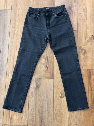 ESSENTIALS Loft Curvy Straight Jeans Black Denim Pants Women’s Size 29 8 (Actual 30.5X29)