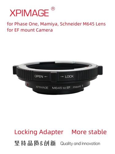 XPimage Lock Adapter for Phase One Mamiya Schneider M645 Mount Lens to EF Camera