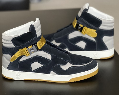 LOUIS VUITTON (ARCHLIGHT  TRAINER) Sneakers alte Louis Vuitton bicolore in camoscio e nylon taglia UK 8