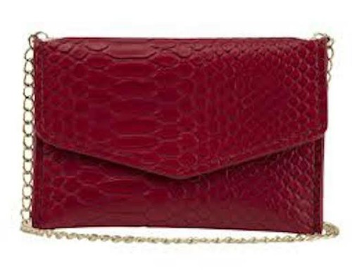 Ava + Kris   Meg Ruby Red Snake Crossbody Bag Purse   NEW + SEALED