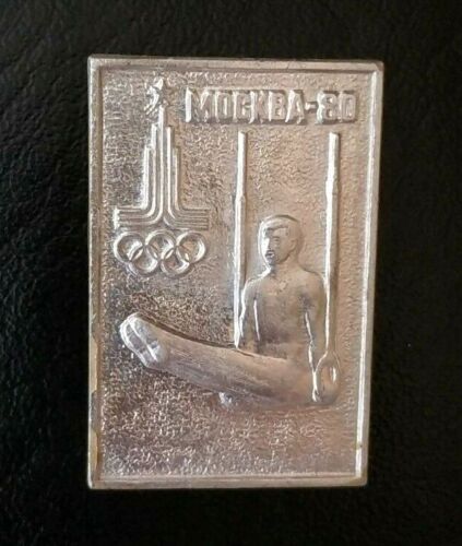 1980 Rings XXII Olympic Games Soviet Pin Badge Sport Gymnastics IGF USSR