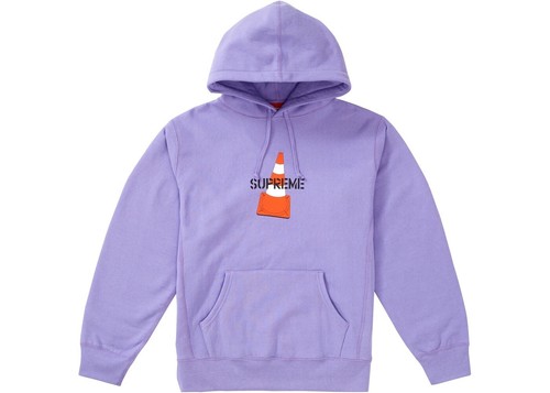 Supreme Cone Hooded Sweatshirt LT Violet Lavander Size L NWT