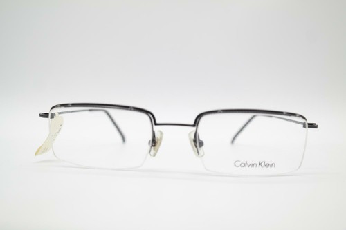 Vintage Calvin Klein 378 Black Half Brand Glasses Eyeglass Frame Eyeglasses NOS