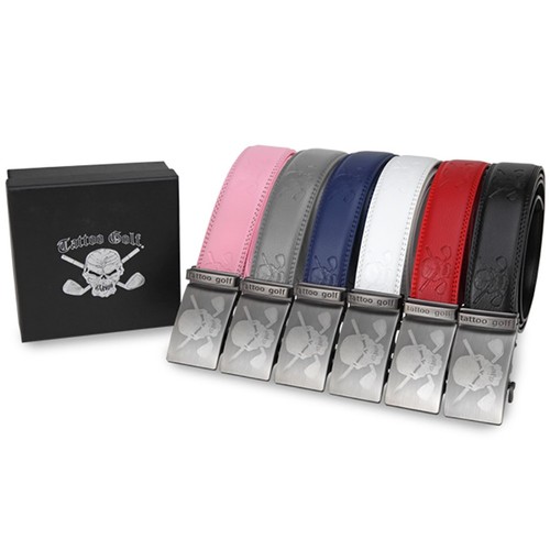 Tattoo Golf Leather Ratchet Belt One Size Fits Most