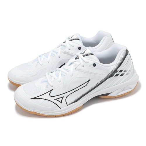 Mizuno Wave Claw 3 Wide White Black Gum Men Unisex Badminton Shoes 71GA2443 28