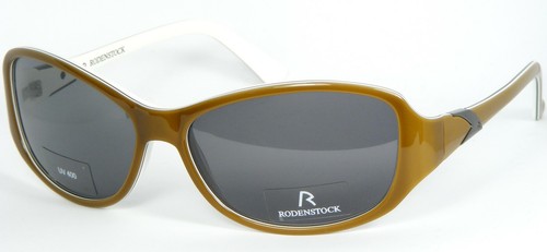 RODENSTOCK R3177 E PEANUT BROWN SUNGLASSES GLASSES W/ GREY GREEN LENS 57 14 130