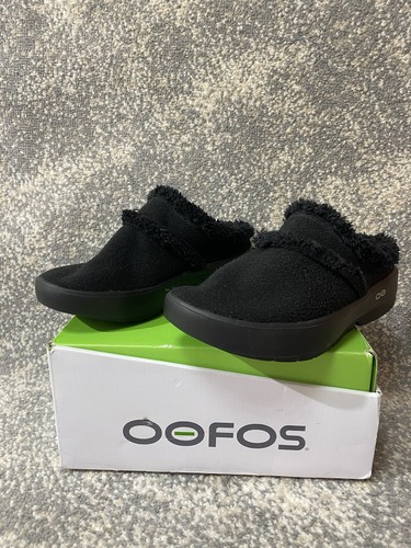 OOFOS OOCOOZIE WOMEN'S Mule Black Black SHOE Size 9 .5 Indoor Outdoor