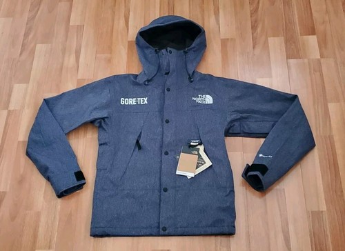 NWT MEN THE NORTH FACE TNF GORE TEX MOUNTAIN DENIM BLUE GTX JACKET [ XXS ] $450