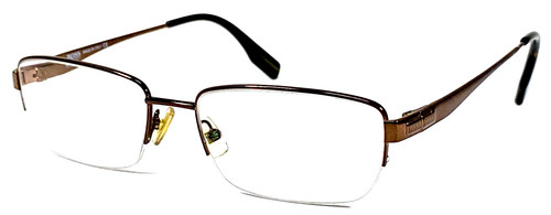 HUGO BOSS 0079/U 7S9 Italy Dark Brown Half Rimless Eyeglasses Frame 53 17 14