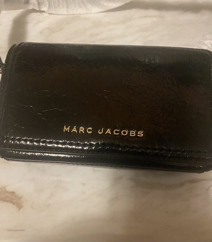 Borsa a tracolla Marc Jacobs Mini in pelle verniciata nuova con etichetta nera