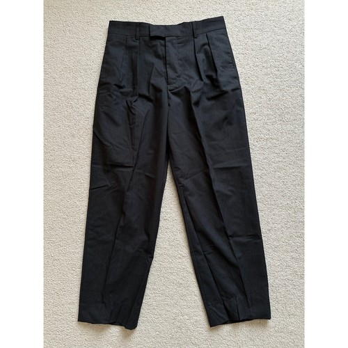 LOUIS VUITTON（LV） Louis Vuitton Pantalone Uniforme in Lana Grigio Erica Scuro   46