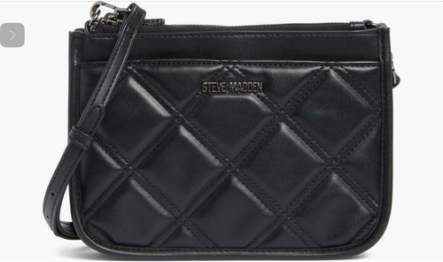 Steve Madden Bmoana Quilted Black Crossbody Tote Bag Viral Trendy NWT