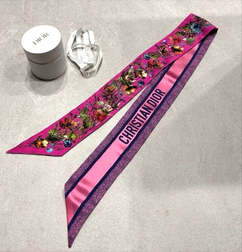 Dior Floral Pattern Pink Scarf 34MIF106I611 Includes Box and Ribbon U