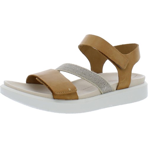 ECCO Womens Flowt 2 Brown Leather Wedge Sandals Shoes 36 Medium (B M) BHFO 5451