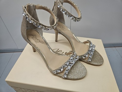 Badgley Mischka Jewel   tacchi a spillo ornati in cristallo   taglia UK 5 5