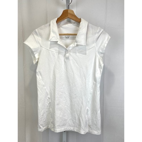ARCTERYX Arc'teryx Womens Polo Top Short Sleeve Stretch Cotton White Size M