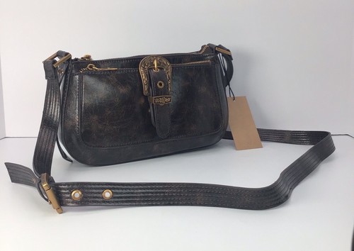 STEVE MADDEN BRubben2 brown distressed crossbody bag
