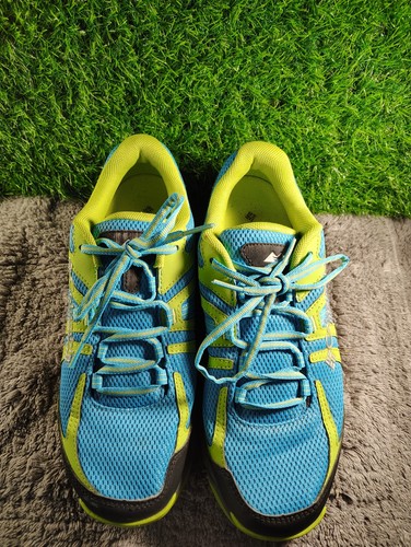 Columbia Montrail Blue Lime Hike Trail Run Shoes YM0721 Mens 9.5 GOOD CONDITION