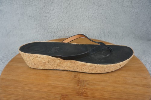 FITFLOP Banda Perforated Womens V35 592 Brown Flipflop Sandal Size 9