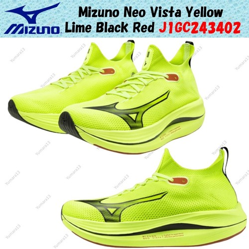 Mizuno Neo Vista Yellow Lime Black Red J1GC243402 Men's Size