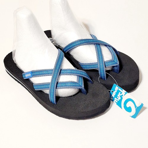 Sandali infradito infradito Teva Olowahu Mush Pintado blu Boho 6840 B Wms 6US 37EU