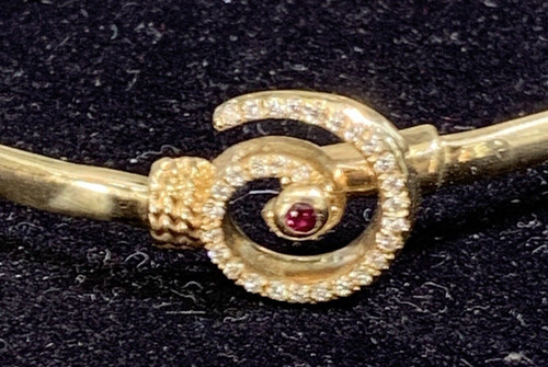 DAVID YURMAN KEY WEST HURRICANE BRACELET CUSTOM Category 5 Solid 14K G w DIAMONDS & RUBY