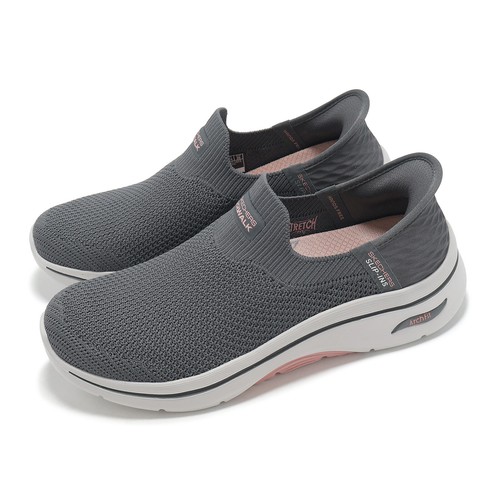 SKECHERS ARCH FIT Skechers Go Walk Arch Fit 2.0 VAL Slip Ins Charcoal Women Casual 125310 CCPK