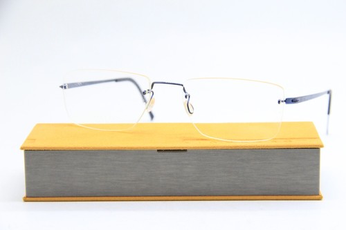 NEW LINDBERG NO 078/CAEJ BLUE GUNMETAL AUTHENTIC EYEGLASSES 52 18