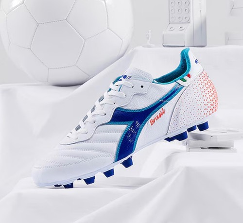Diadora Brasil Italy Og Gr Lt+ Mdpu Soccer Cleats Mens Blue  White Sneakers Athl