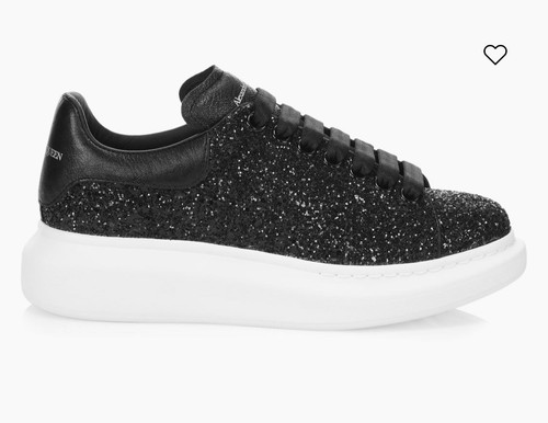 ALEXANDER MCQUEEN (OVERSIZED SNEAKER) Alexander McQueen Oversized Sneaker Black Glitter US Size 8