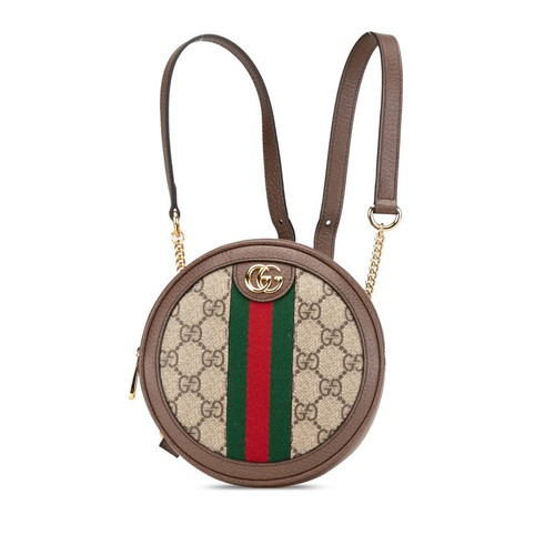 Gucci Gg Supreme Ophidia Backpack 598661 Women Beige One Size