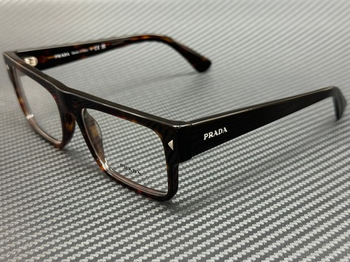 PRADA PR A01V 17N1O1 Brown Havana Men's 57 mm Eyeglasses