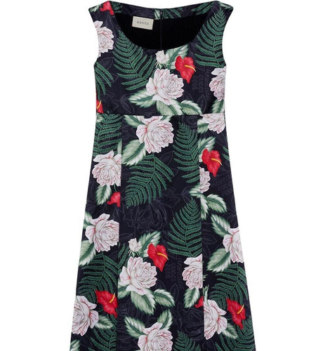 Gucci 'Hawaiian Gucci Soul' Silk Satin Dress Size IT40 UK8 XS **BNWT**