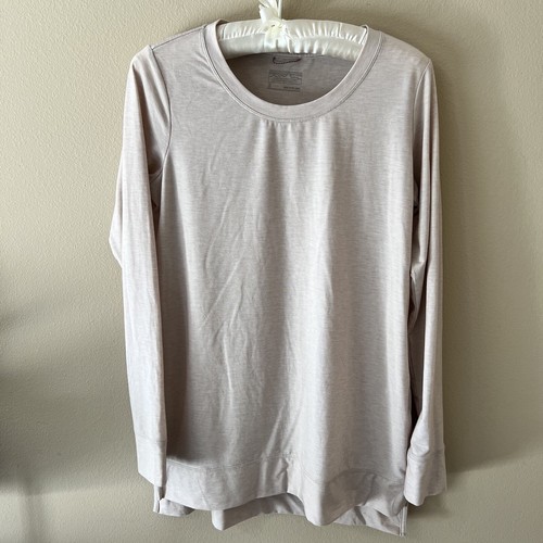 Patagonia Glorya Side Slit Top Shirt Women’s S Small Tan Beige Ivory Long Sleeve
