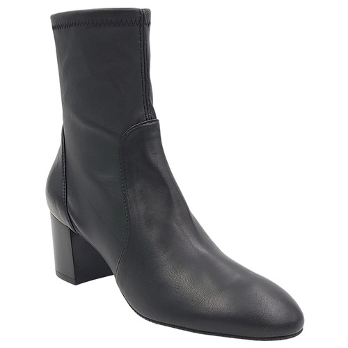 Stivaletti donna Stuart Weitzman tacco a blocco Yuliana 60 taglia US 6B pelle nera