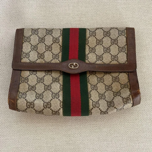 SUPREME ITALIA GUCCI Sherry GG Interlocking Sec bagch pouchh Clu Bagvas Canvasr L