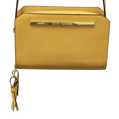 STEVE MADDEN Small Organizer Crossbody Bag Yellow NWOT