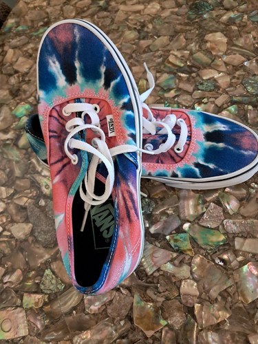 Vans Authentic Multicolor (Tie Dye) Multi True White Size 7.5 Womens 5 Men