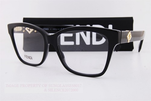 Brand New FENDI Eyeglass Frames FE 50117I 001 Black For Women Size 55mm